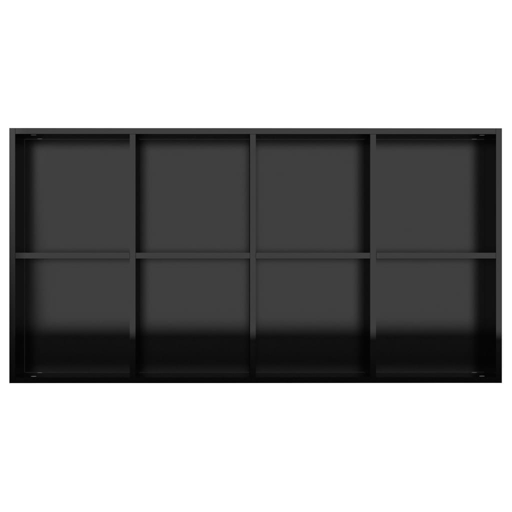 Book Cabinet/Sideboard High Gloss Black 66x30x130 cm Chipboard