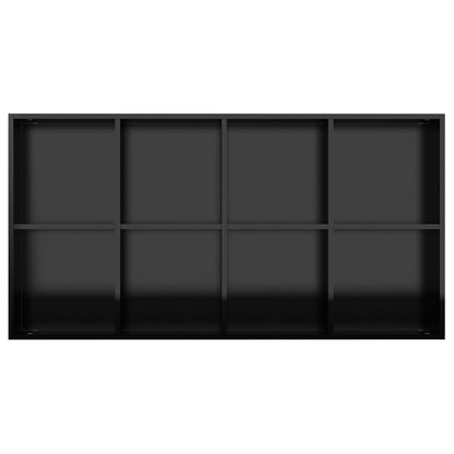 Book Cabinet/Sideboard High Gloss Black 66x30x130 cm Chipboard