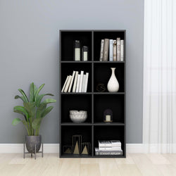 Book Cabinet/Sideboard High Gloss Black 66x30x130 cm Chipboard