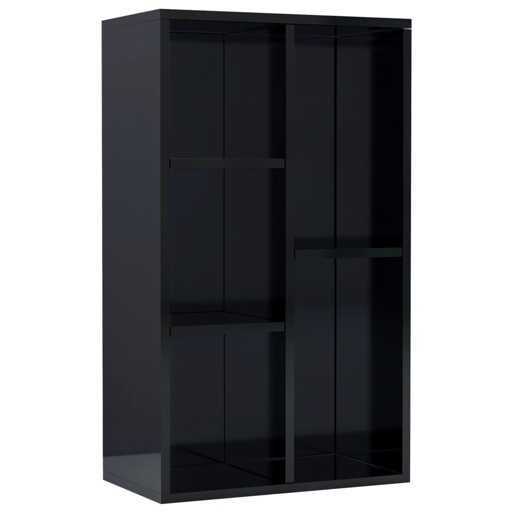 Book Cabinet/Sideboard High Gloss Black 45x25x80 cm Chipboard