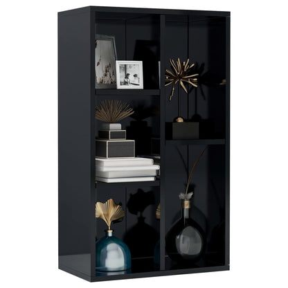 Book Cabinet/Sideboard High Gloss Black 45x25x80 cm Chipboard