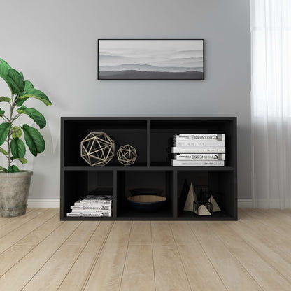 Book Cabinet/Sideboard High Gloss Black 45x25x80 cm Chipboard