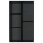 Book Cabinet/Sideboard High  Gloss Black Chipboard