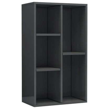 Book Cabinet/Sideboard High Gloss Grey 45x25x80 cm Chipboard