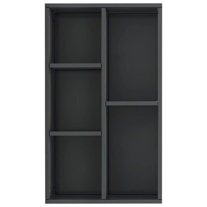 Book Cabinet/Sideboard High Gloss Grey 45x25x80 cm Chipboard