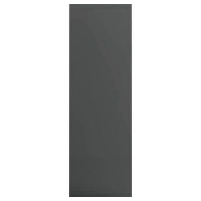 Book Cabinet/Sideboard High Gloss Grey 45x25x80 cm Chipboard