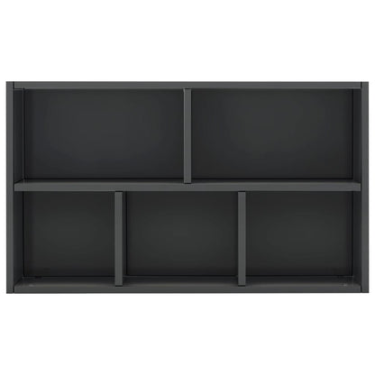 Book Cabinet/Sideboard High Gloss Grey 45x25x80 cm Chipboard