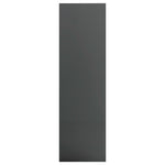 Book Cabinet High Gloss Grey Chipboard