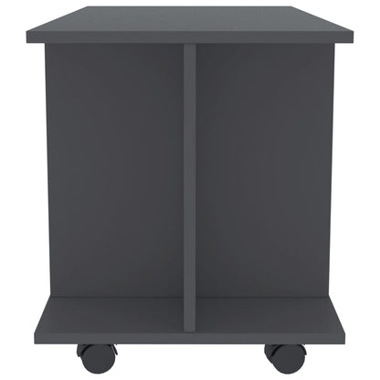 TV Cabinet with Castors Grey 80x40x40 cm Chipboard