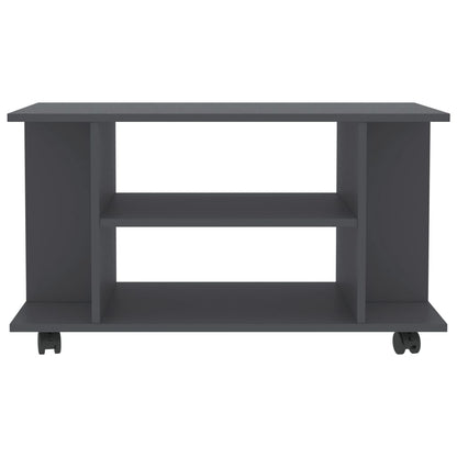 TV Cabinet with Castors Grey 80x40x40 cm Chipboard