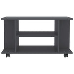 TV Cabinet with Castors Grey Chipboard