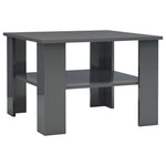 Coffee Table  High Gloss Grey Chipboard