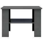 Coffee Table  High Gloss Grey Chipboard