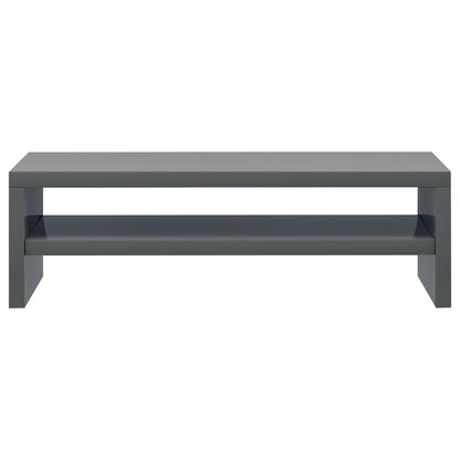 Monitor Stand High Gloss Grey 42x24x13 cm Chipboard