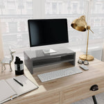 Monitor Stand High Gloss Grey Chipboard