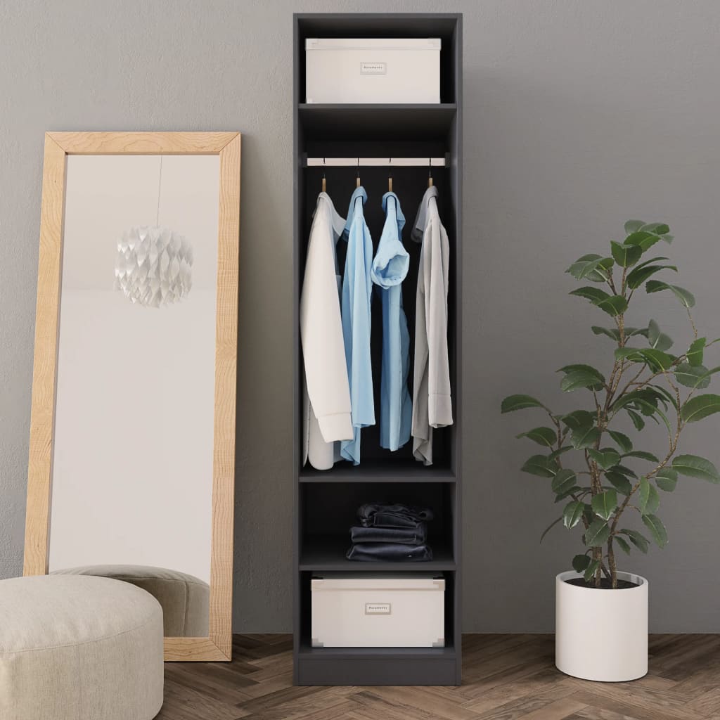 Wardrobe Grey 50x50x200 cm Chipboard