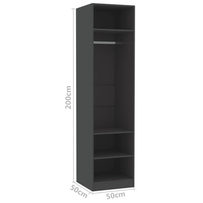 Wardrobe Grey 50x50x200 cm Chipboard