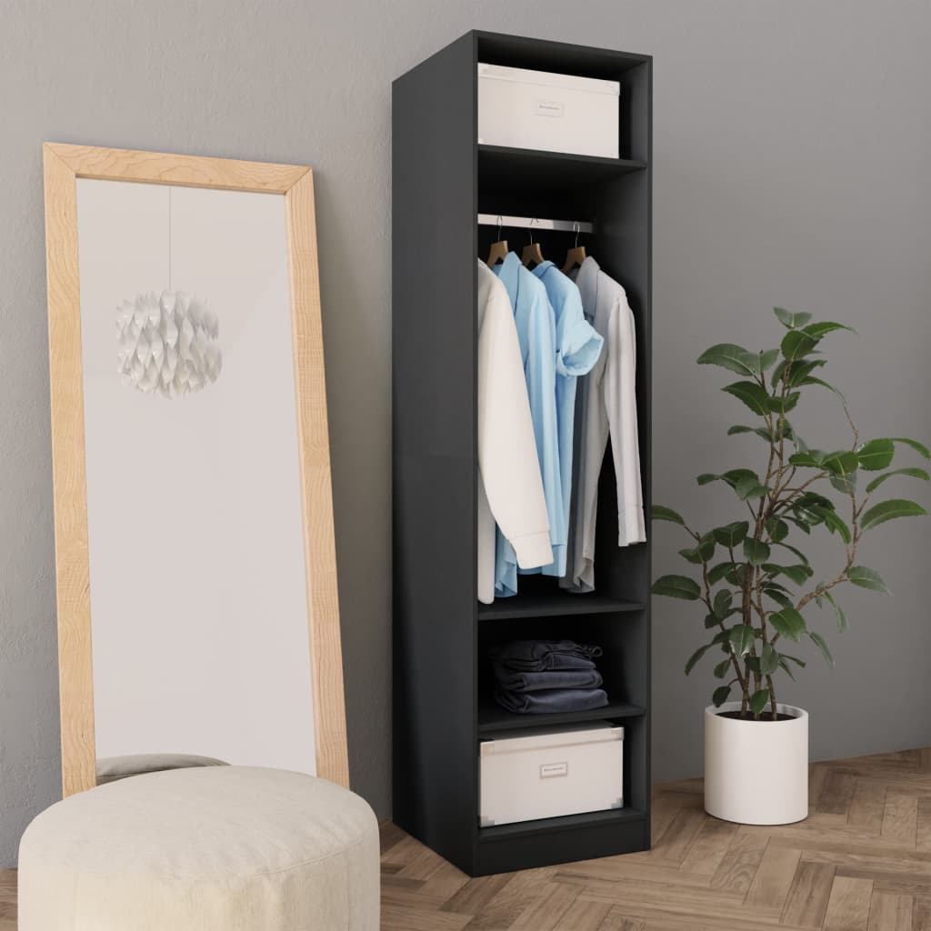 Wardrobe Grey 50x50x200 cm Chipboard
