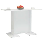 Dining Table High Gloss White Chipboard