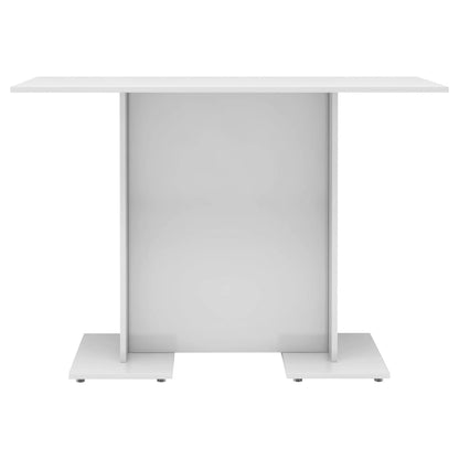 Dining Table High Gloss White 110x60x75 cm Chipboard