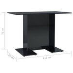 Dining Table High Gloss Black  Chipboard