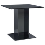 Dining Table High Gloss Black Chipboard
