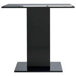 Dining Table High Gloss Black Chipboard