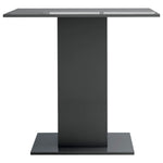 Dining Table High  Gloss Grey Chipboard