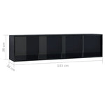 Book Cabinet/TV Cabinet High Gloss Black