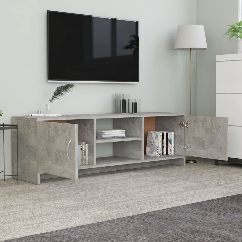 TV Cabinet Concrete Grey 120x30x37,5 cm Chipboard