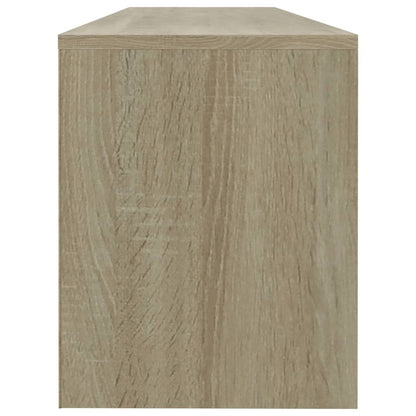 TV Cabinet White and Sonoma Oak 120x30x37,5 cm Chipboard