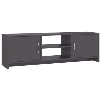 TV Cabinet High Gloss Grey 120x30x37,5 cm Chipboard
