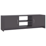 TV  Cabinet High Gloss Grey Chipboard