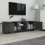 TV  Cabinet High Gloss Grey Chipboard