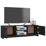 TV  Cabinet High Gloss Grey Chipboard