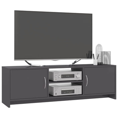 TV Cabinet High Gloss Grey 120x30x37,5 cm Chipboard