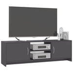 TV  Cabinet High Gloss Grey Chipboard