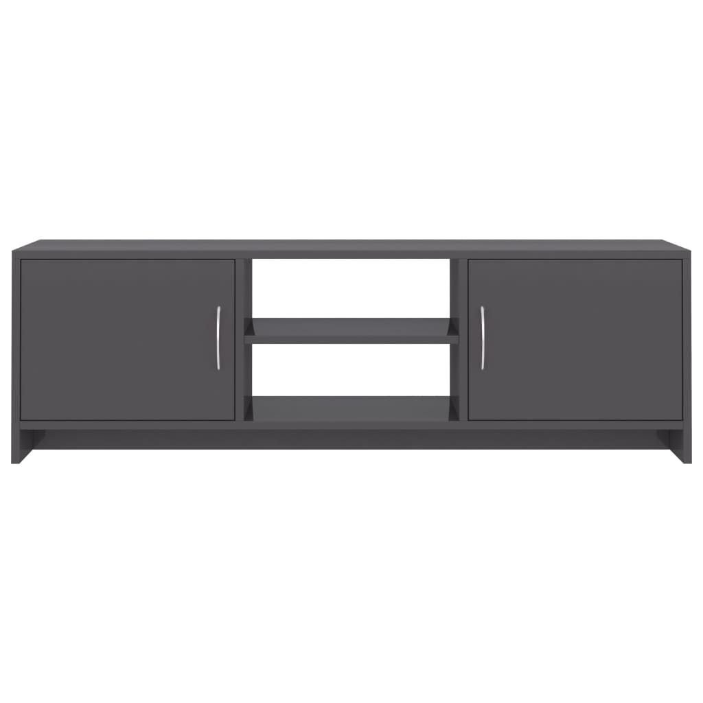 TV Cabinet High Gloss Grey 120x30x37,5 cm Chipboard