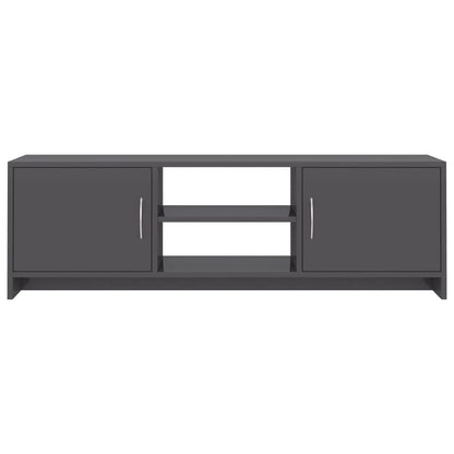 TV Cabinet High Gloss Grey 120x30x37,5 cm Chipboard