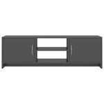 TV  Cabinet High Gloss Grey Chipboard