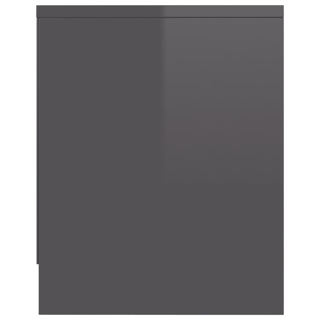 TV Cabinet High Gloss Grey 120x30x37,5 cm Chipboard