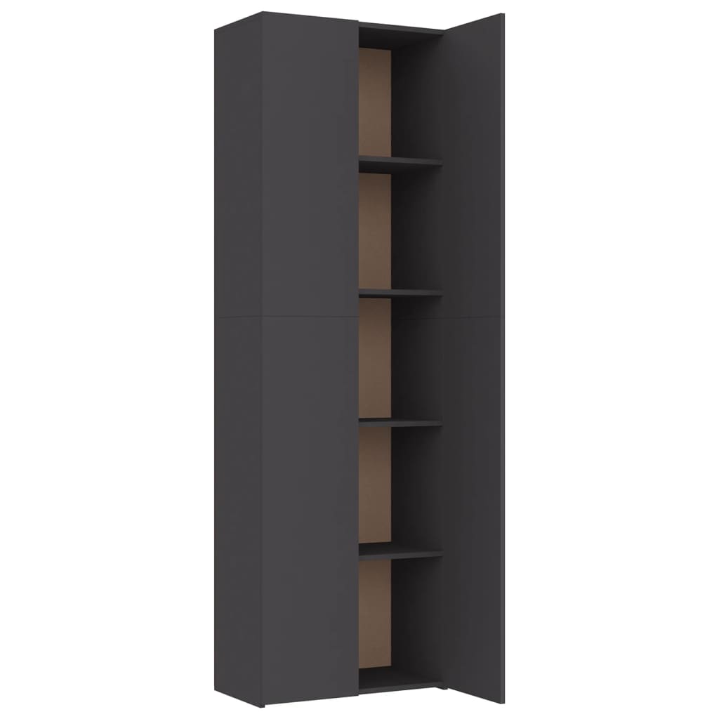 Office Cabinet Grey 60x32x190 cm Chipboard