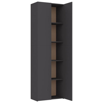 Office Cabinet Grey 60x32x190 cm Chipboard