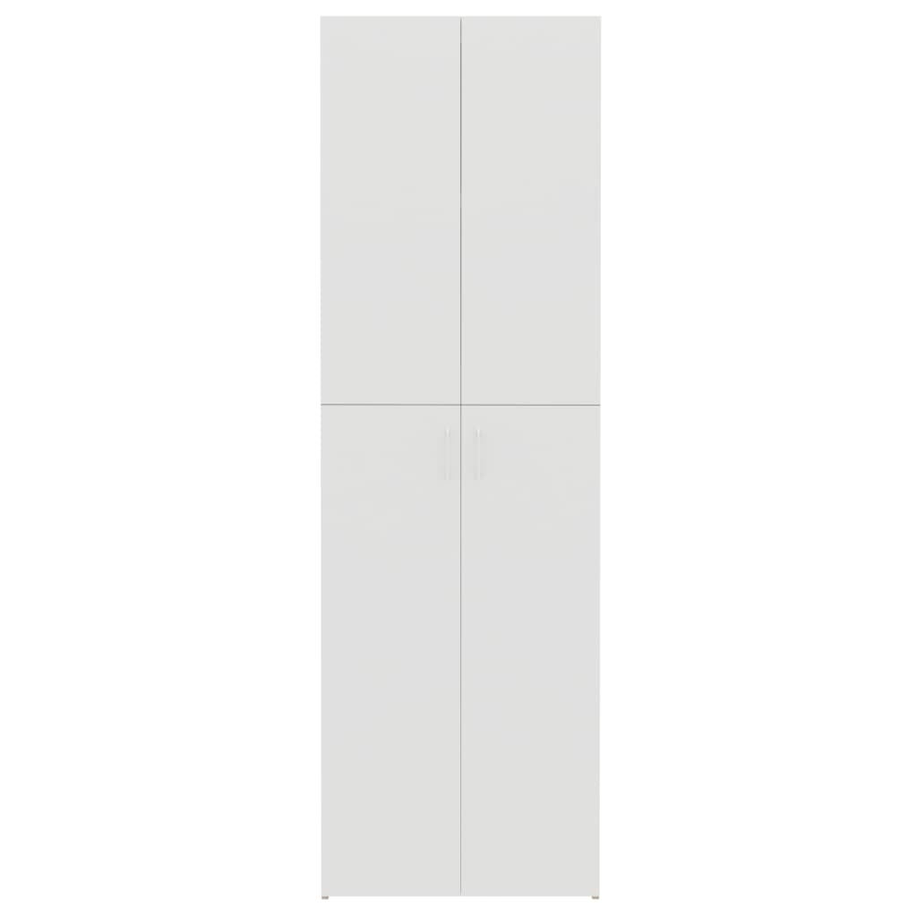 Office Cabinet White and Sonoma Oak 60x32x190 cm Chipboard