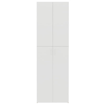 Office Cabinet White and Sonoma Oak 60x32x190 cm Chipboard