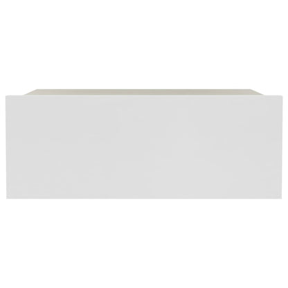 Floating Nightstand White and Sonoma Oak 40x30x15 cm Chipboard