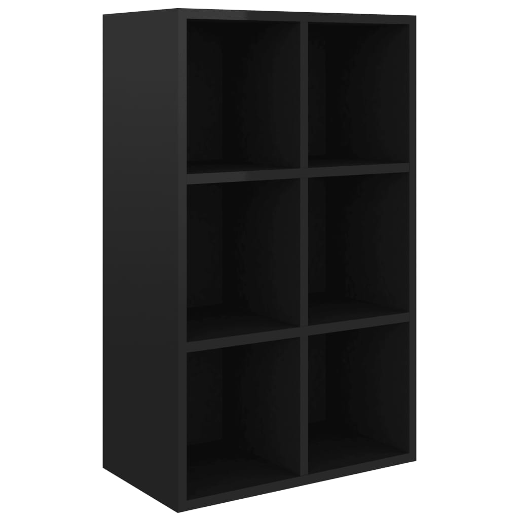 Book Cabinet/Sideboard High Gloss Black 66x30x97.8 cm Chipboard