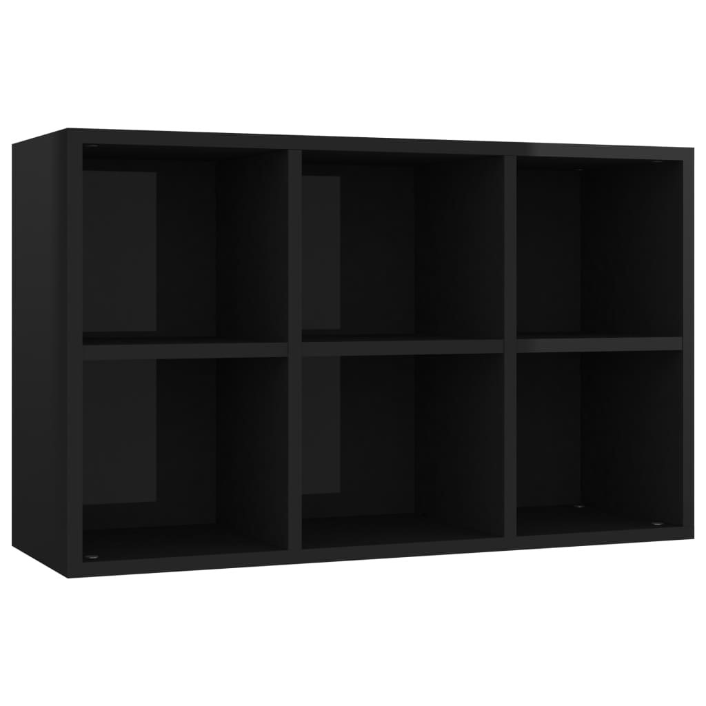 Book Cabinet/Sideboard High Gloss Black 66x30x97.8 cm Chipboard