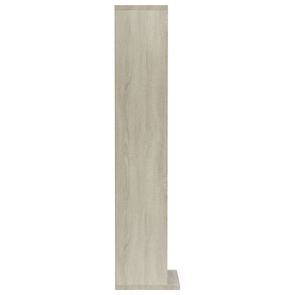 CD Cabinet White and Sonoma Oak 21x16x88 cm Chipboard