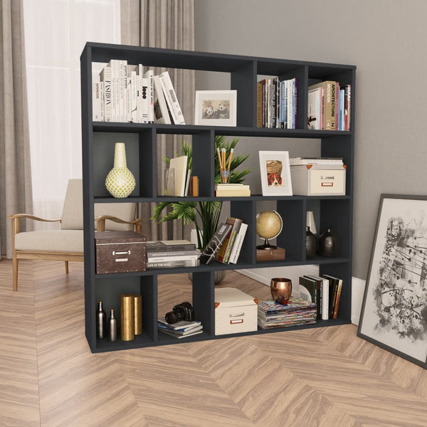  Room Divider/Book Cabinet Grey Chipboard